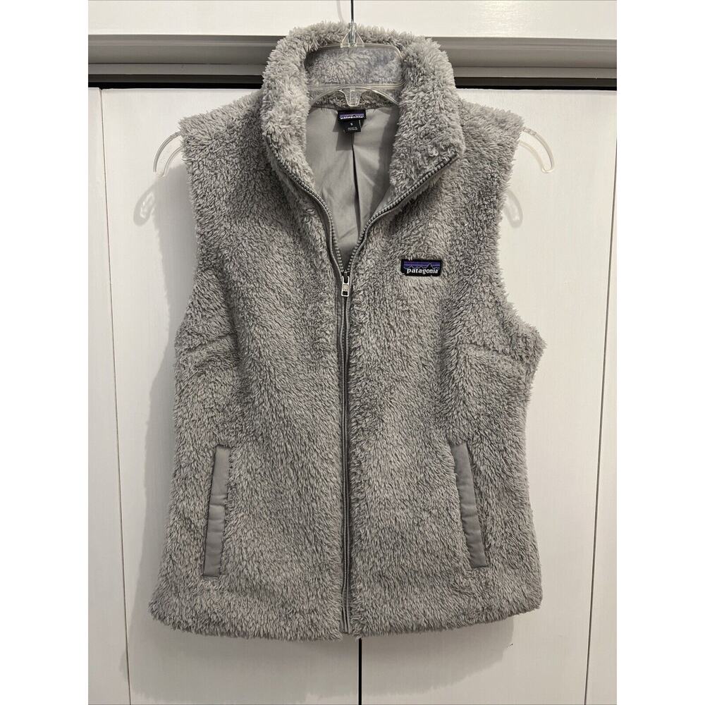 Patagonia Light Gray Fuzzy Sherpa Vest
